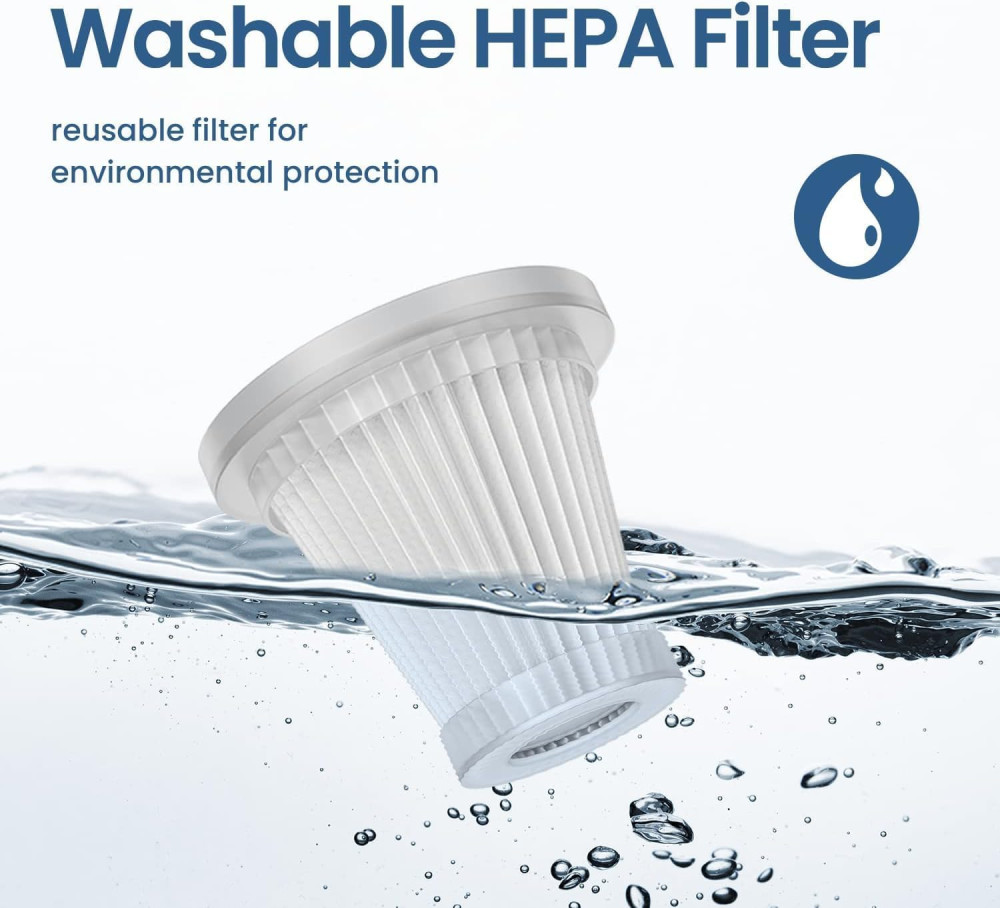 Car Vacuum Cleaner 2 in 1 with 3 Attachments & Blower | Cordless Handheld Vacuum Cleaner for Wet & Dry Cleaning for Home/Office/Car/Keyboard/Travel/Sofa/Office (BBlack)