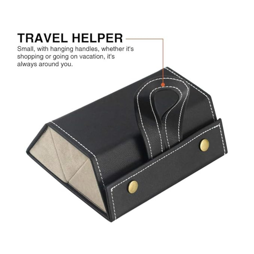 Sunglasses Organizer with 3 Slots, Portable Travel Glasses Case Storage, Eyeglasses Storage Box Hanging Eyewear Holder for Women Men (Black), Black, free size