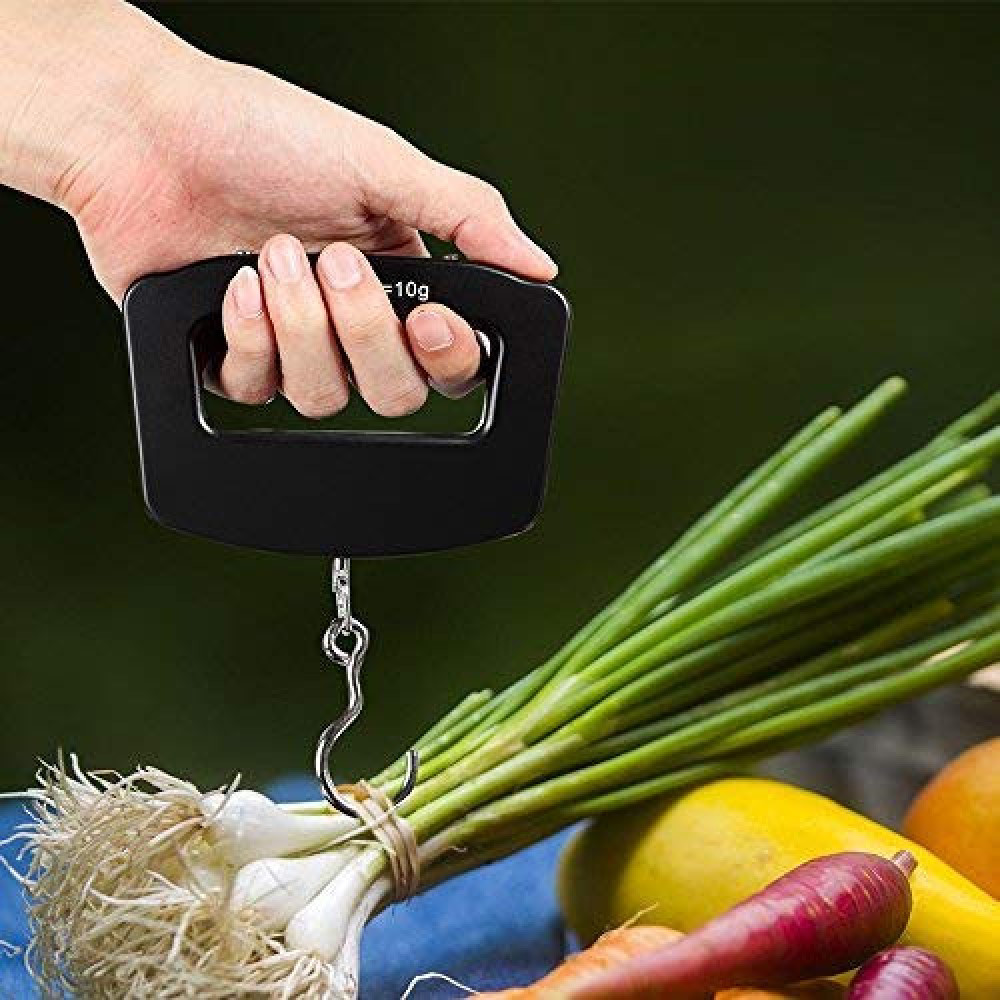 Airplane A09 Electronic Digital LCD Luggage Travel Weighing Digital Heavy Duty Handgripped Portable Luggage Scale, 50kg (Multicolor)