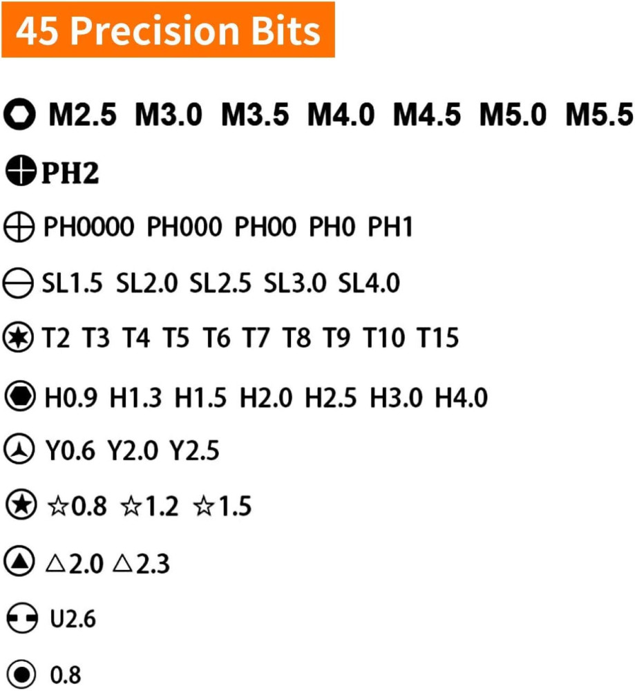 Latest PC Repair Screwdriver Set, 52 in 1 Professional Precision Screwdriver Set, Multi-Function Magnetic Repair Computer Tool Kit For Mobiles Tablets Glasses Laptop PC