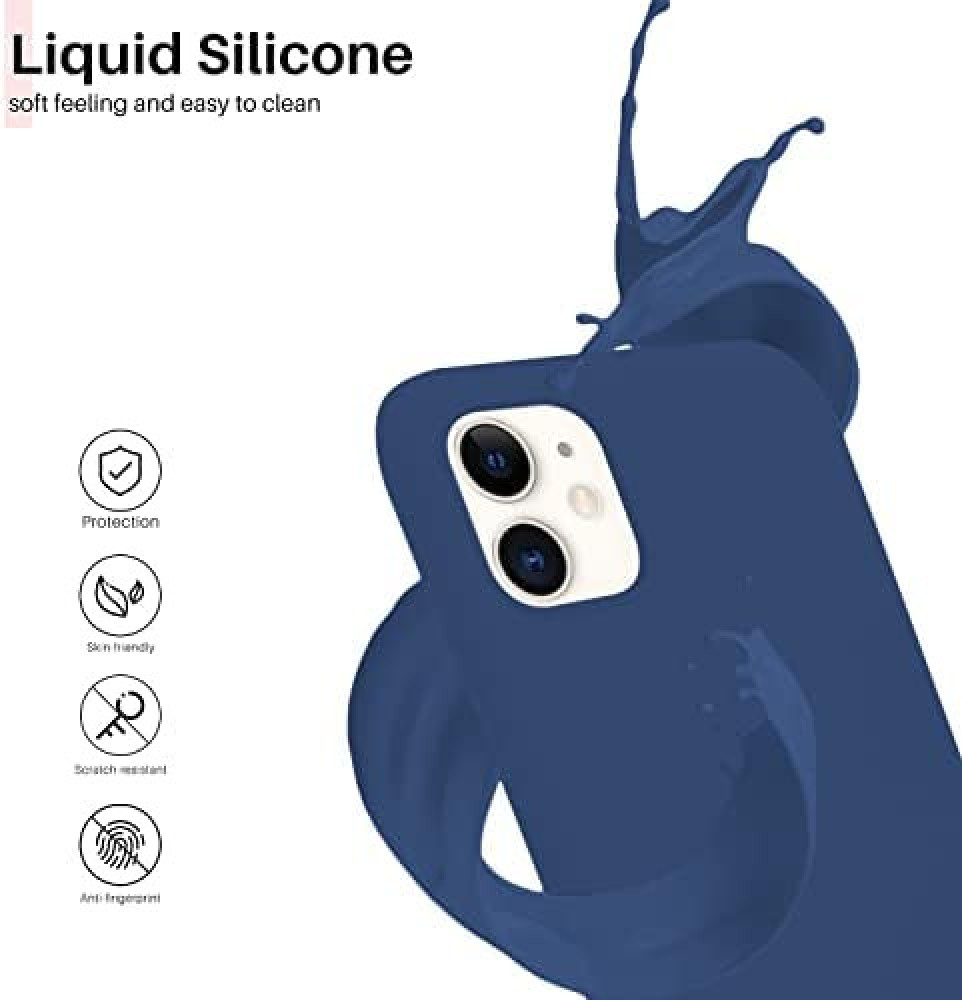 M-ved Silicone Back Case for iPhone 11, Soft-Touch Phone Back Cover for Apple iPhone 11-DARK BLUE
