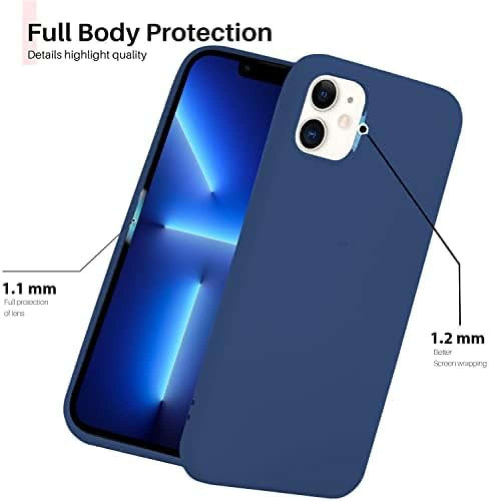 M-ved Silicone Back Case for iPhone 11, Soft-Touch Phone Back Cover for Apple iPhone 11-DARK BLUE