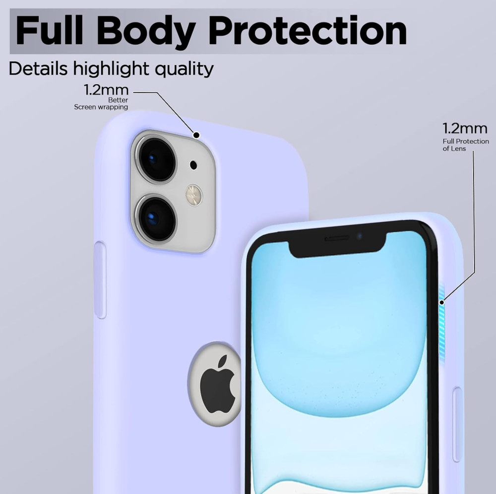 M-VED Silicone Back Case for iPhone 11, Soft-Touch Phone Back Cover for Apple iPhone 11 -LIGHT BLUE