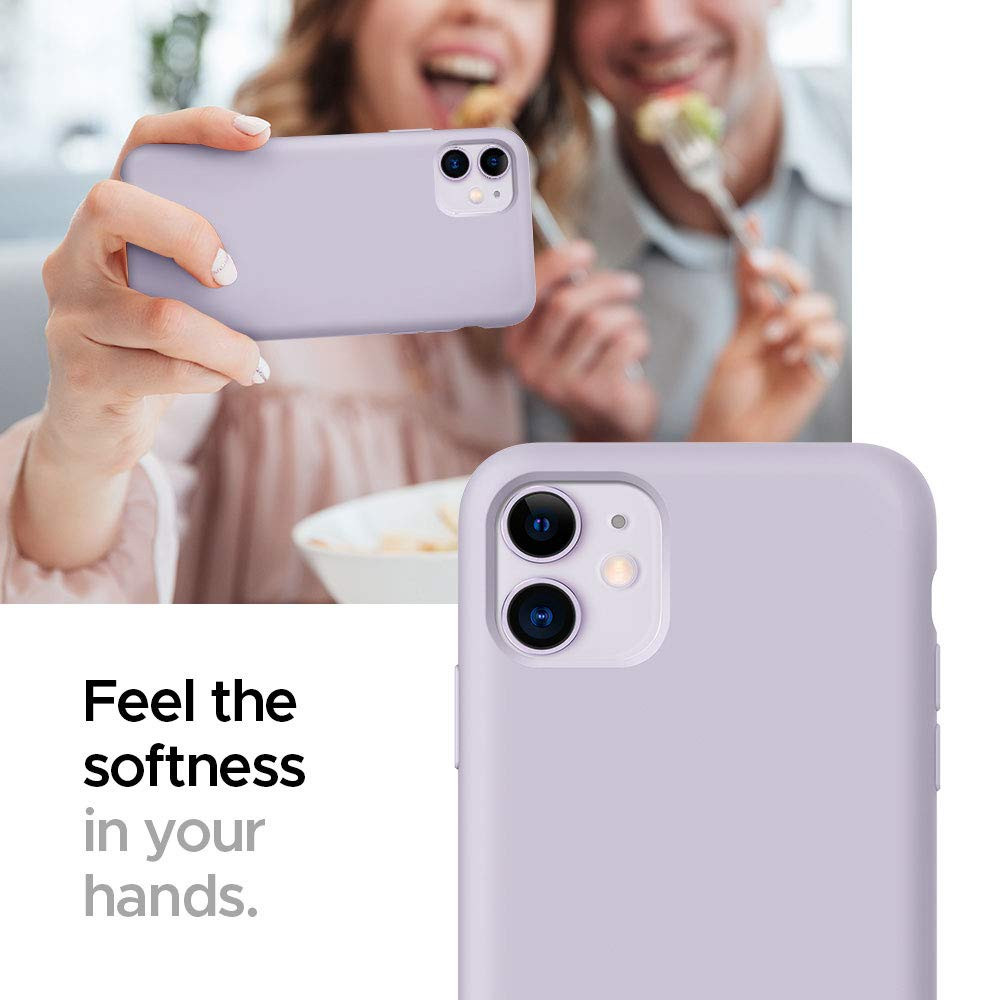 M-ved  Silicone Back Case for iPhone 11, Soft-Touch Phone Back Cover for Apple iPhone 11 - PURPLE