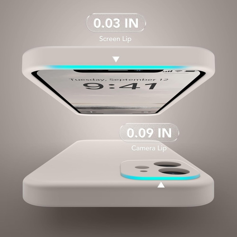 M-ved Silicone Back Case for iPhone 11, Soft-Touch Phone Back Cover for Apple iPhone 11 grey