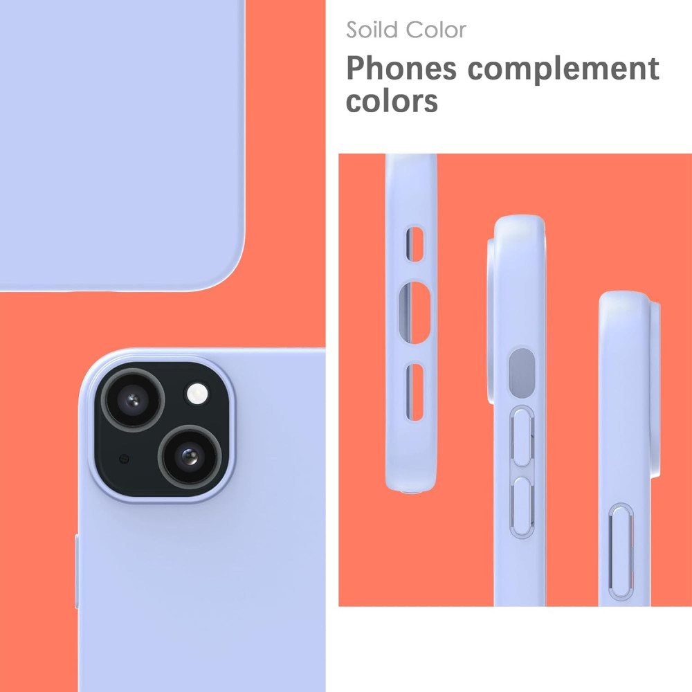 M-ved Silicone Back Case for iPhone 13, Soft-Touch Phone Back Cover for Apple iPhone 13 -light blue