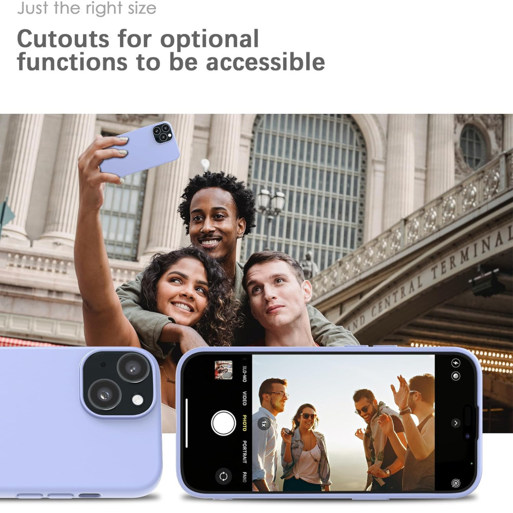 M-ved Silicone Back Case for iPhone 13, Soft-Touch Phone Back Cover for Apple iPhone 13 -light blue