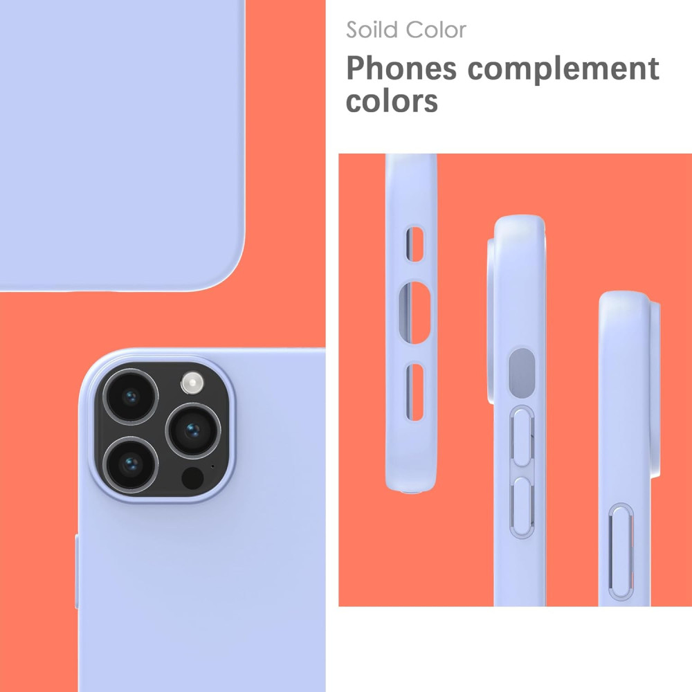 M-ved Silicone Fit Back Cover Case Compatible with iPhone 13 Pro Max -light blue