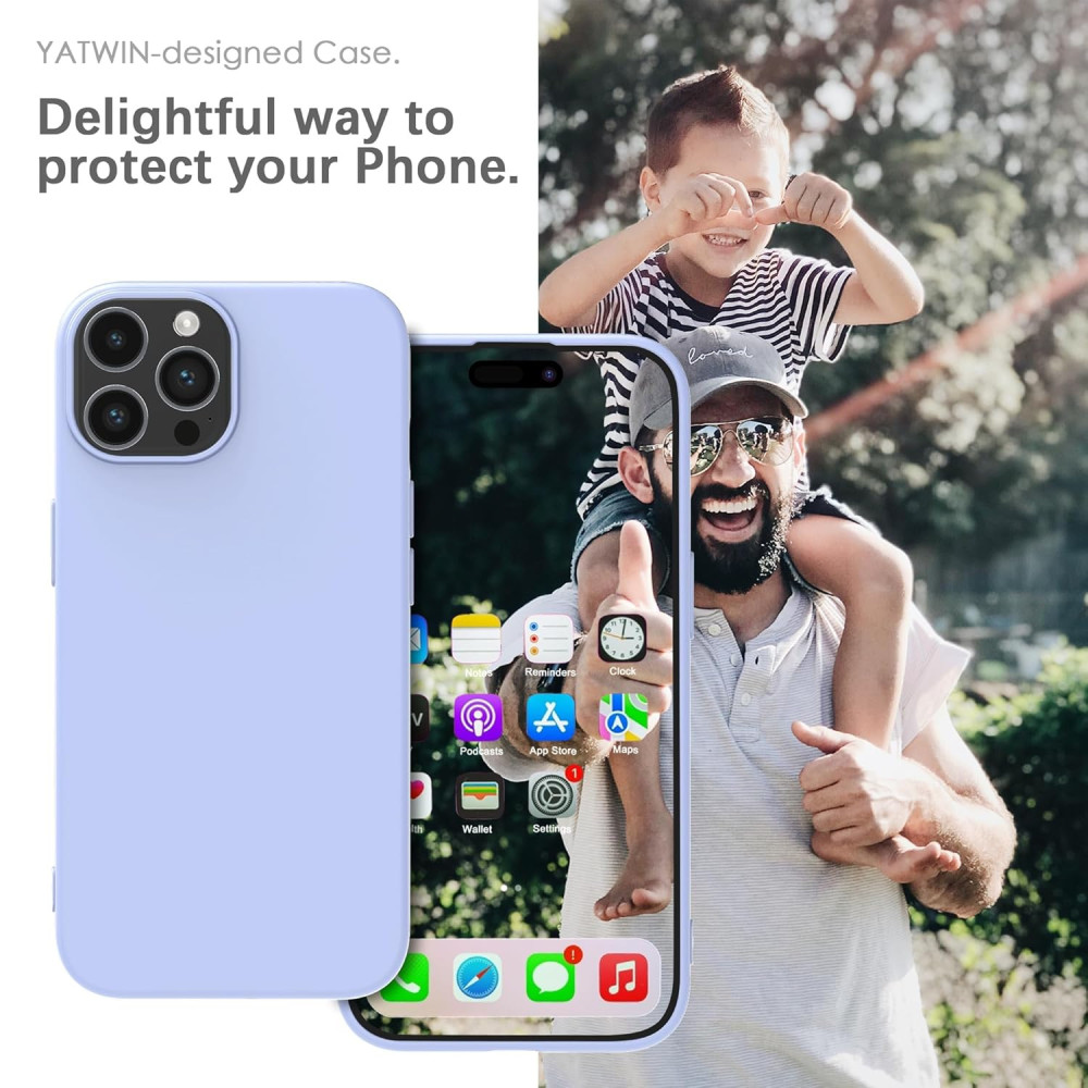 M-ved Silicone Fit Back Cover Case Compatible with iPhone 13 Pro Max -light blue