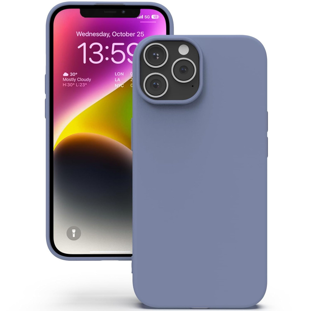 M-ved Silicone Fit Back Cover Case Compatible with iPhone 13 Pro Max -purple