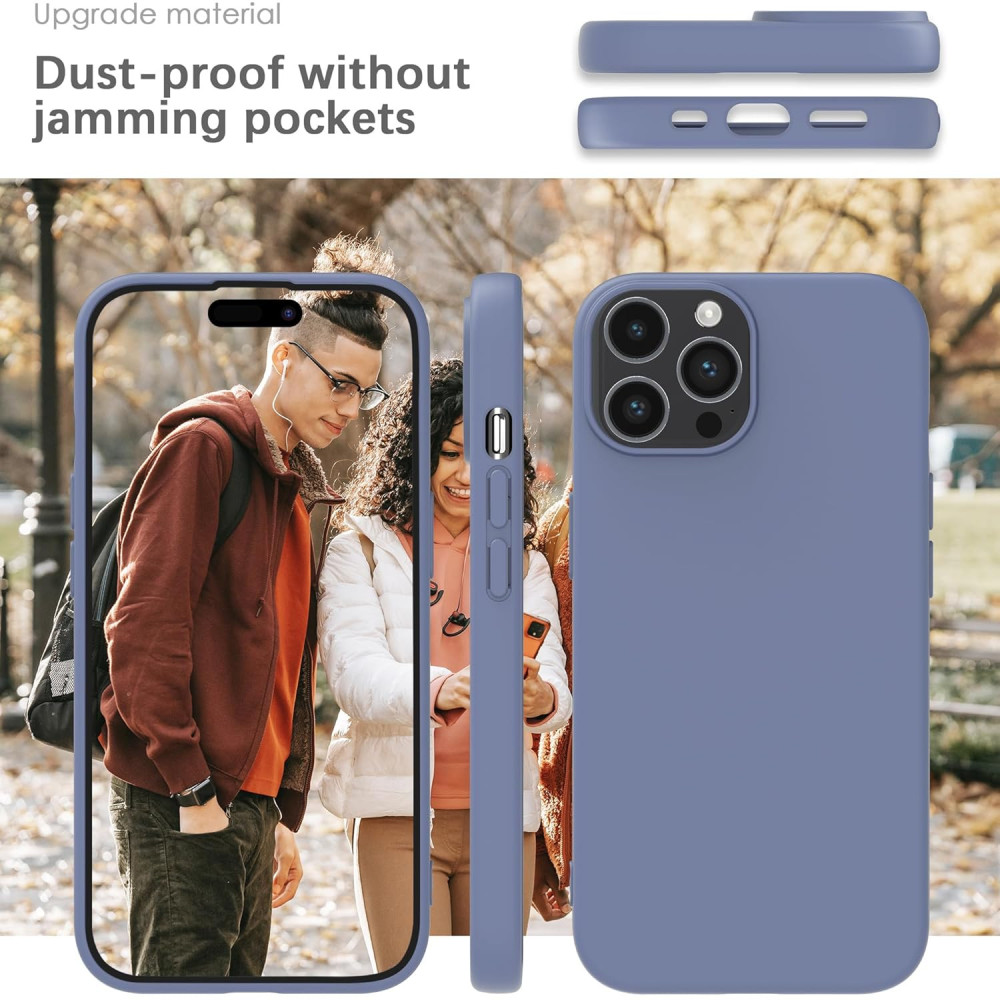 M-ved Silicone Fit Back Cover Case Compatible with iPhone 13 Pro Max -purple