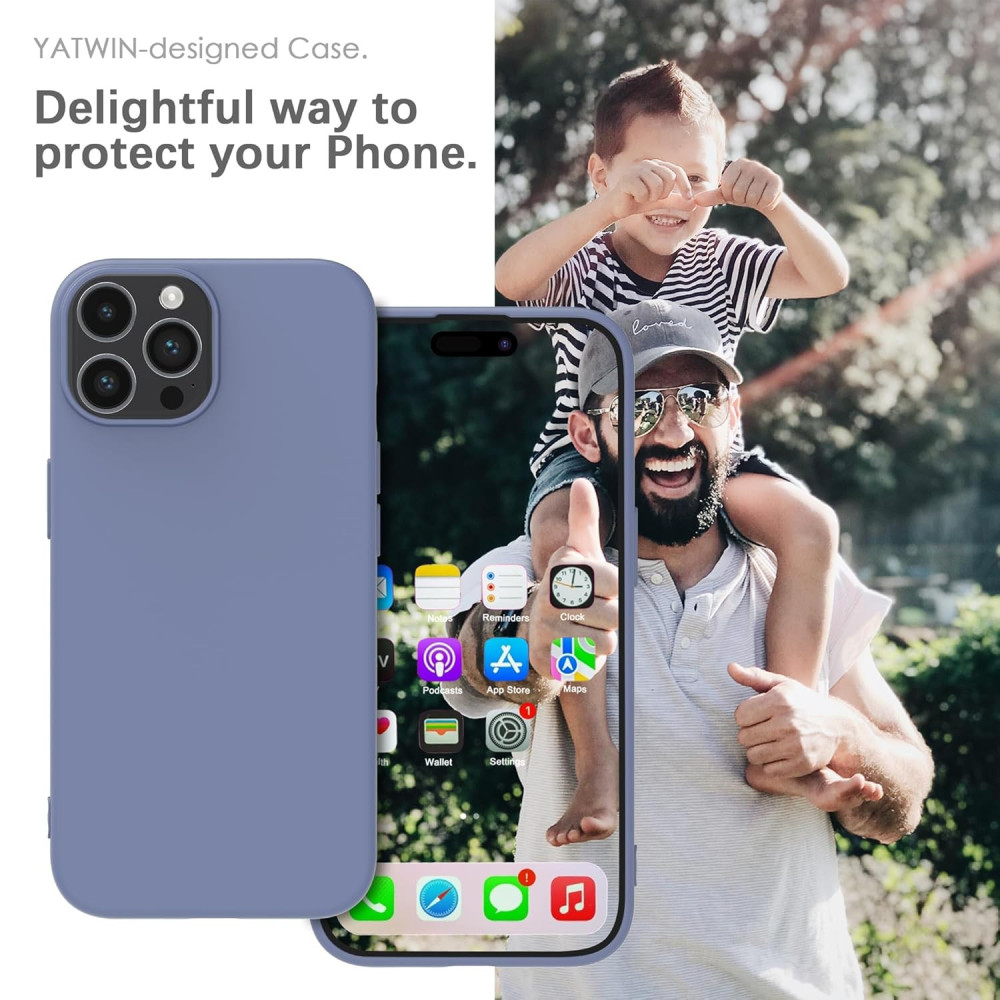 M-ved Silicone Fit Back Cover Case Compatible with iPhone 13 Pro Max -purple