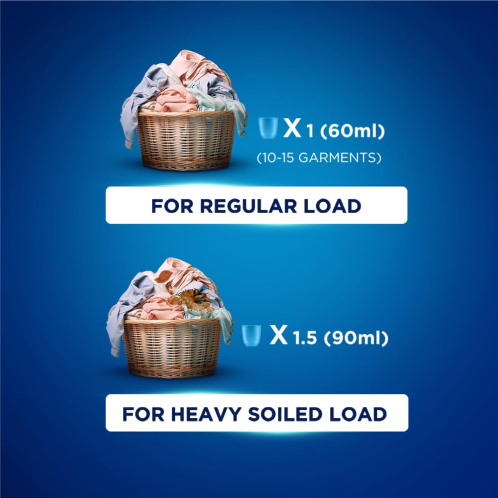 Surf Excel Matic Top Load Liquid Detergent 4L Refill Pouch, Specially designed to remove Tough Dried Stains, 1st time in Washing Machine