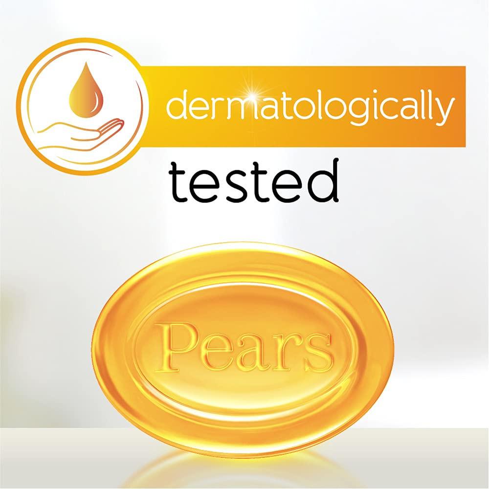 Pears Pure & Gentle Bathing Soap Bar 125 g (Combo Pack of 8) Moisturizing Glycerin Soap for Soft|| Glowing Skin & Body - Paraben Free|| For Men & Women