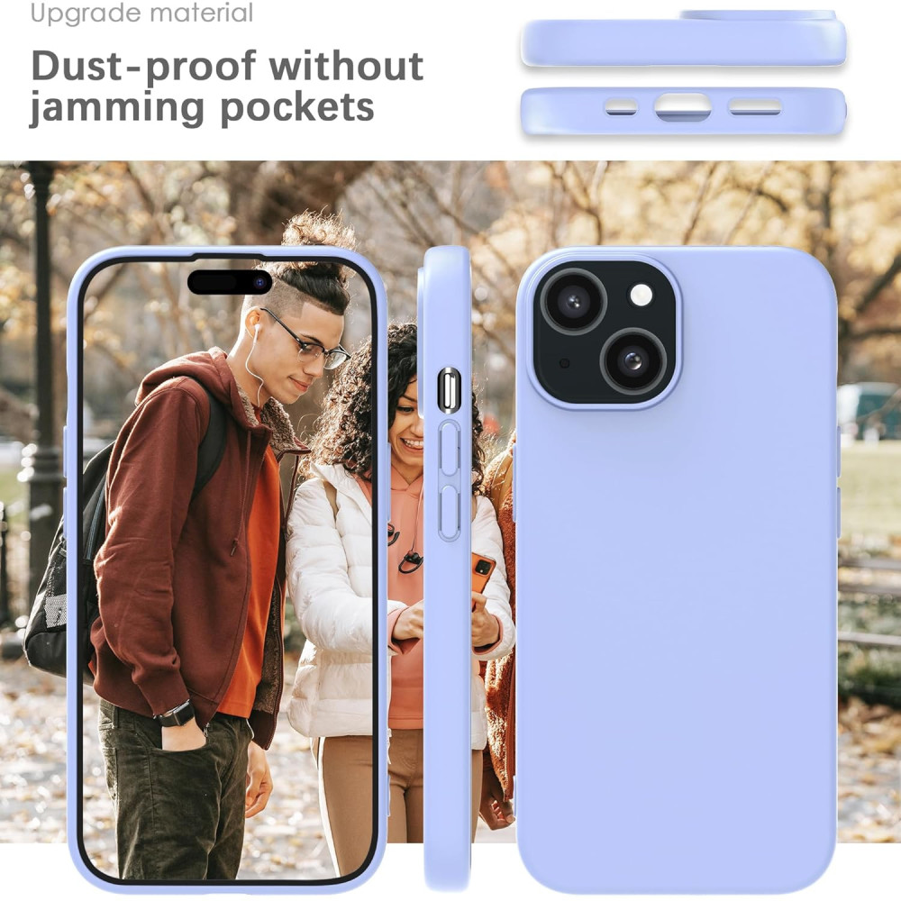 M-ved Silicone Back Case for iPhone 14, Soft-Touch Phone Back Cover for Apple iPhone 14-sky
