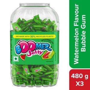 Boomer Jelly Watermelon Flavour Chewing Gum Jar,