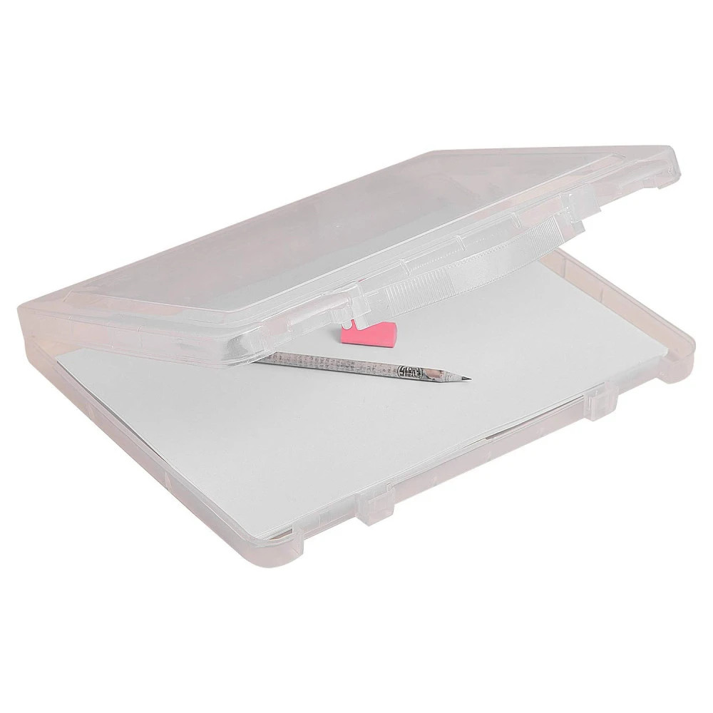 M ved Clear Plastic Document Storage Case, 31 x 23 x 2 cm,