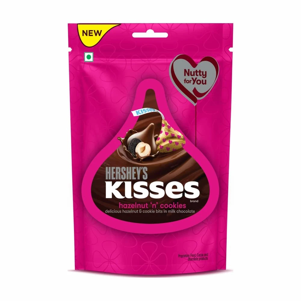 HERSHEY'S Kisses Hazelnut Chocolate Cookies 100 gm