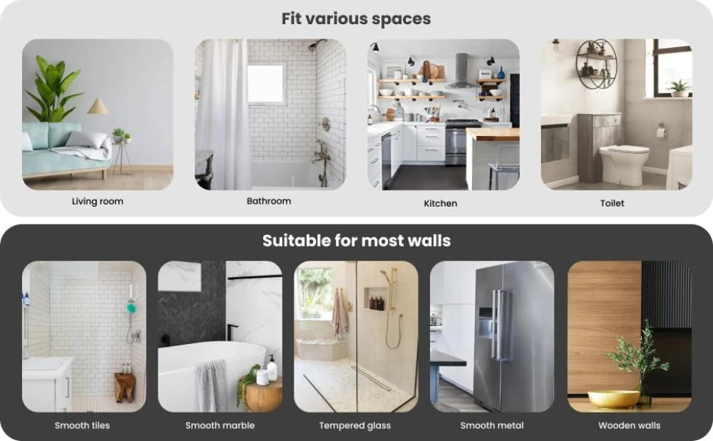 M ved Self-Adhesive Wall Multipurpose Bathroom Triangle