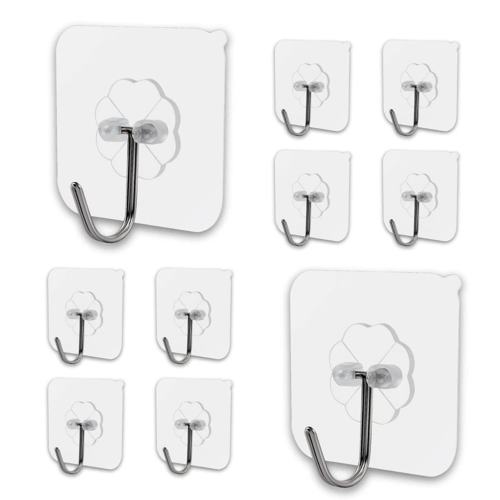 M ved Enterprises Heart-Shaped Stainless Steel Hooks, Set