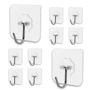 M ved Enterprises Heart-Shaped Stainless Steel Hooks, Set