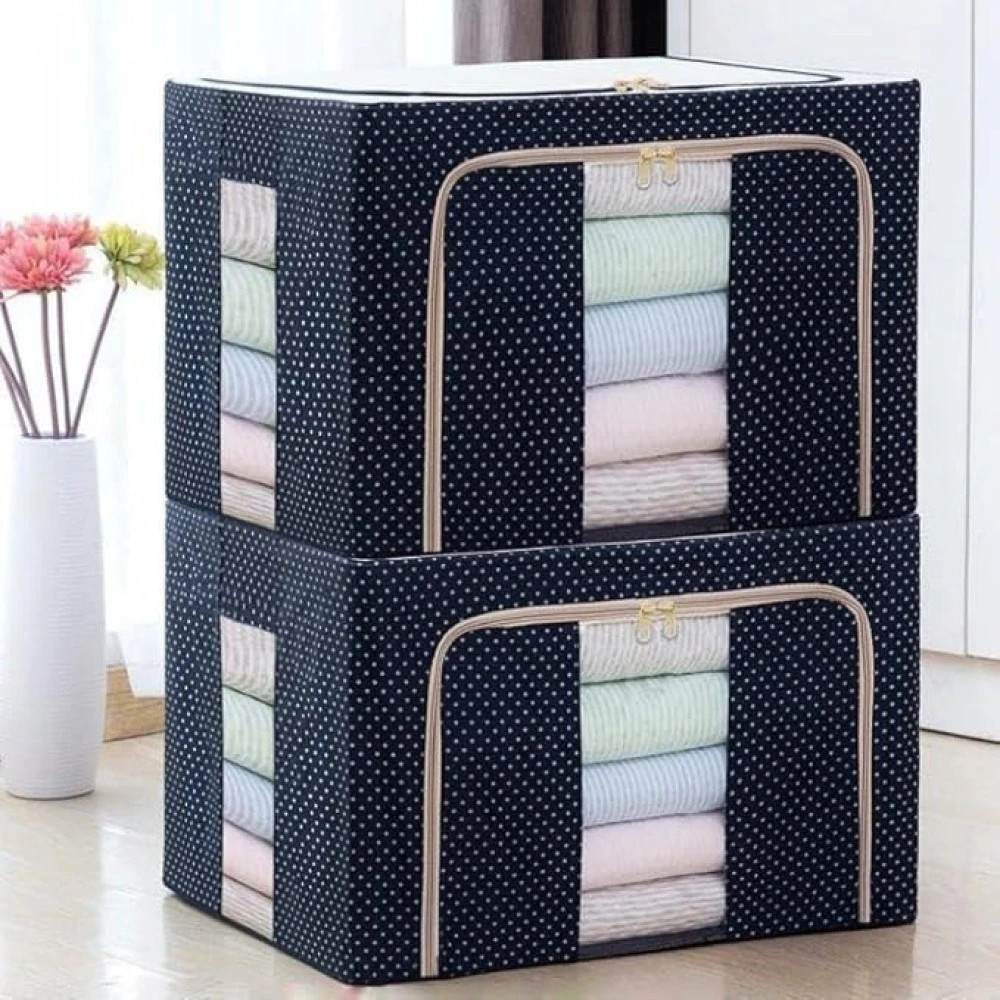 M ved Foldable Storage Box with Clear Window, Set of 2