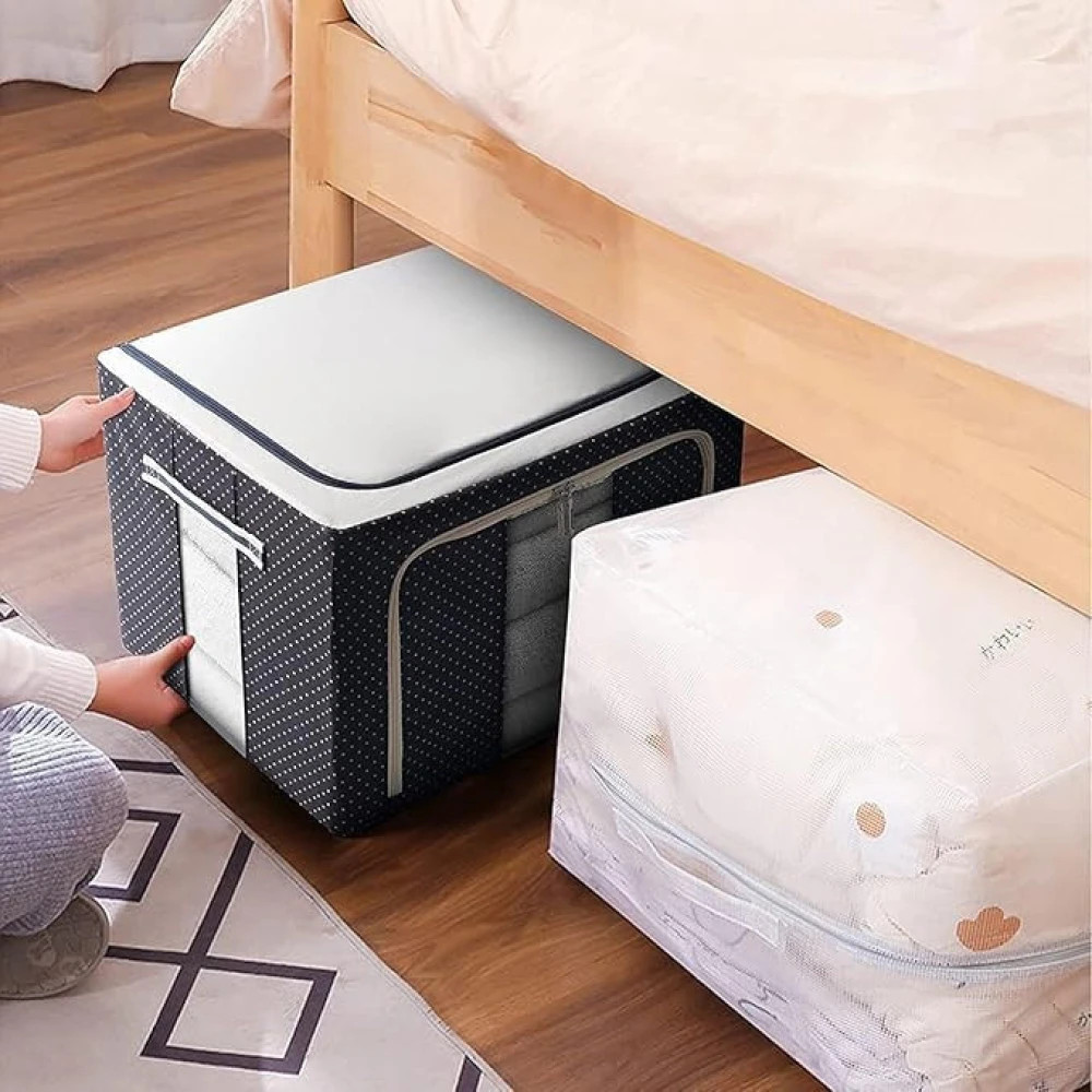 M ved Foldable Storage Box with Clear Window, Set of 2