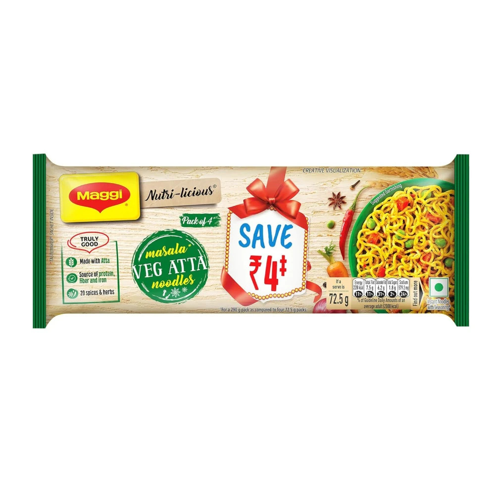 MAGGI Nutri-licious Veg Atta Masala Noodles 290gm
