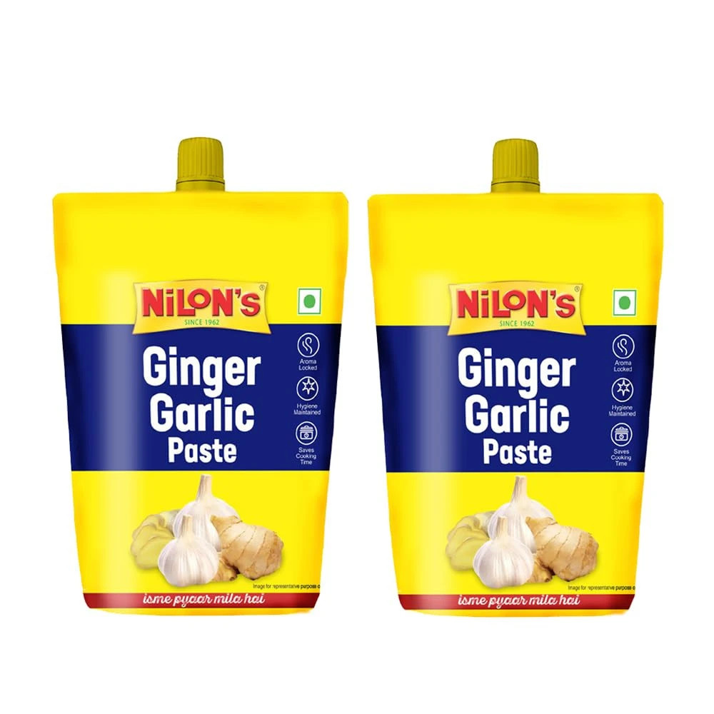 NILON'S Ginger Garlic Paste Spout - 200 GM (Pack of 2) | Add Fresh Flavours to Your Dishes