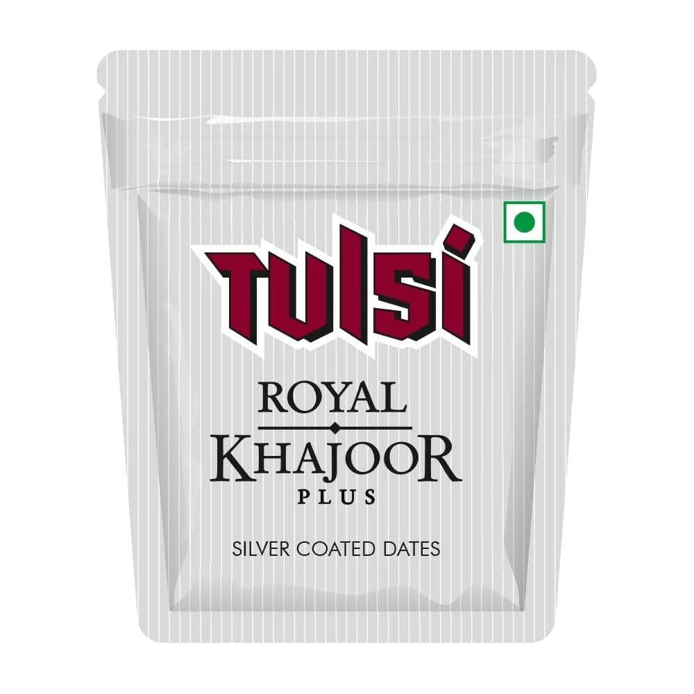 Tulsi Royal Khajoor Plus|Pack of 5 (13 Gm X 5)|Silver Coated