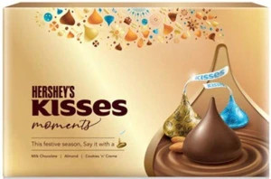 Hershey's Kisses Moments Chocolate Festive Gift Box, 129g
