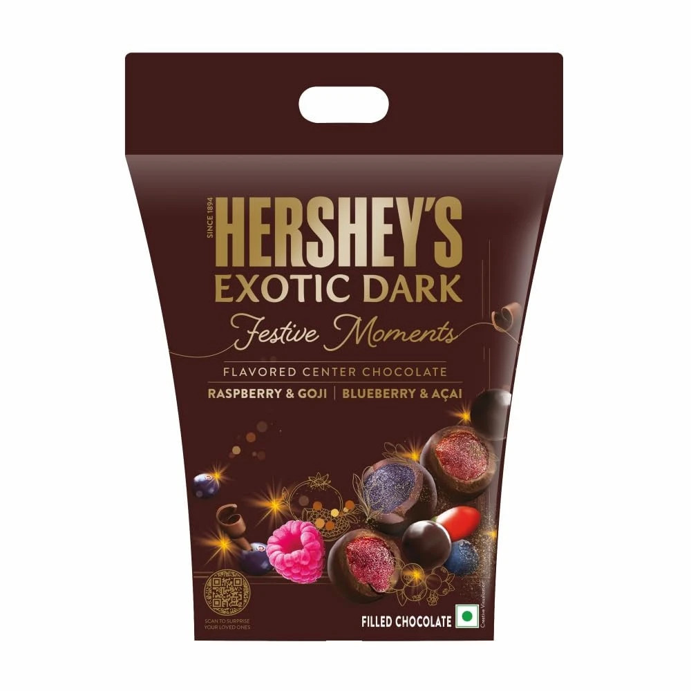 Hersheys Exotic Dark Chocolate Assorted Gift Pack| 90gram | Dark CoCoa Rich Chocolate