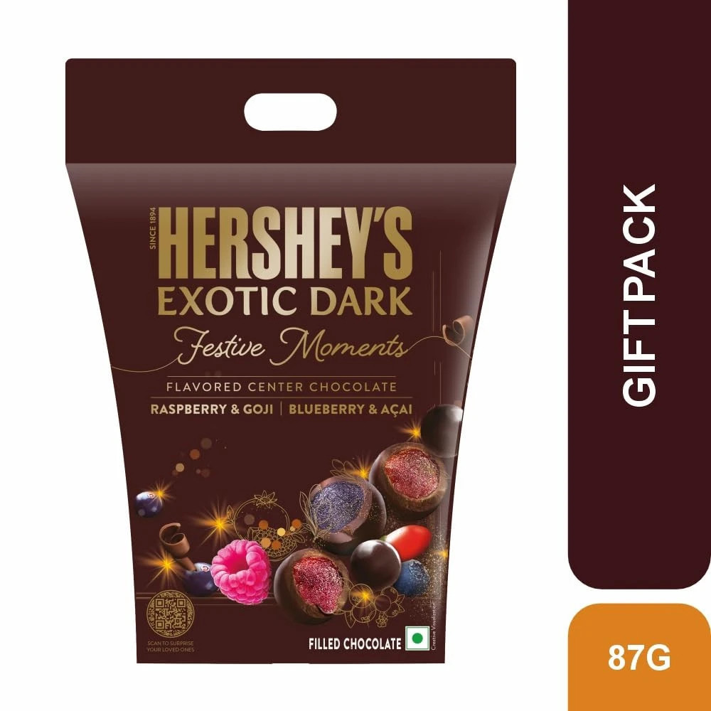 Hersheys Exotic Dark Chocolate Assorted Gift Pack| 90gram | Dark CoCoa Rich Chocolate
