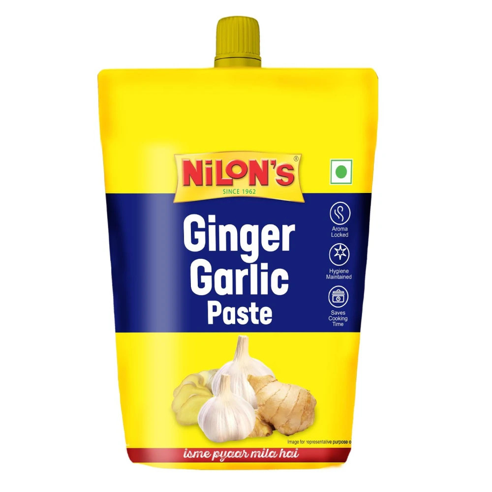 Nilon's Ginger Garlic Paste Pouch 200g | Fresh & Aromatic Blend