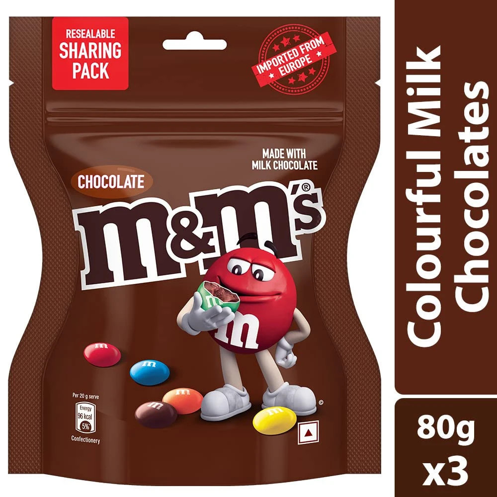 M & M MARS Milk Chocolate Candies, 80 gm