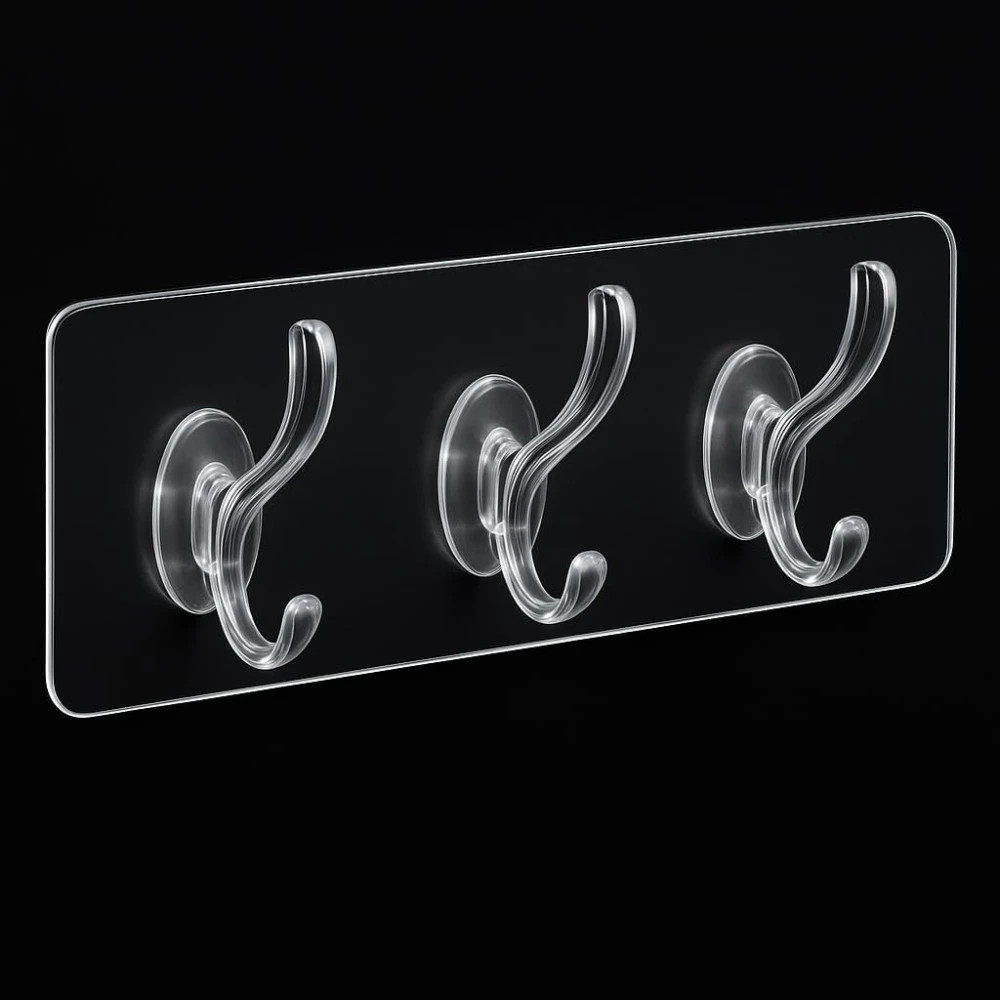 M ved 3Pcs Hooks for Wall Mounted Without Drilling Invisible