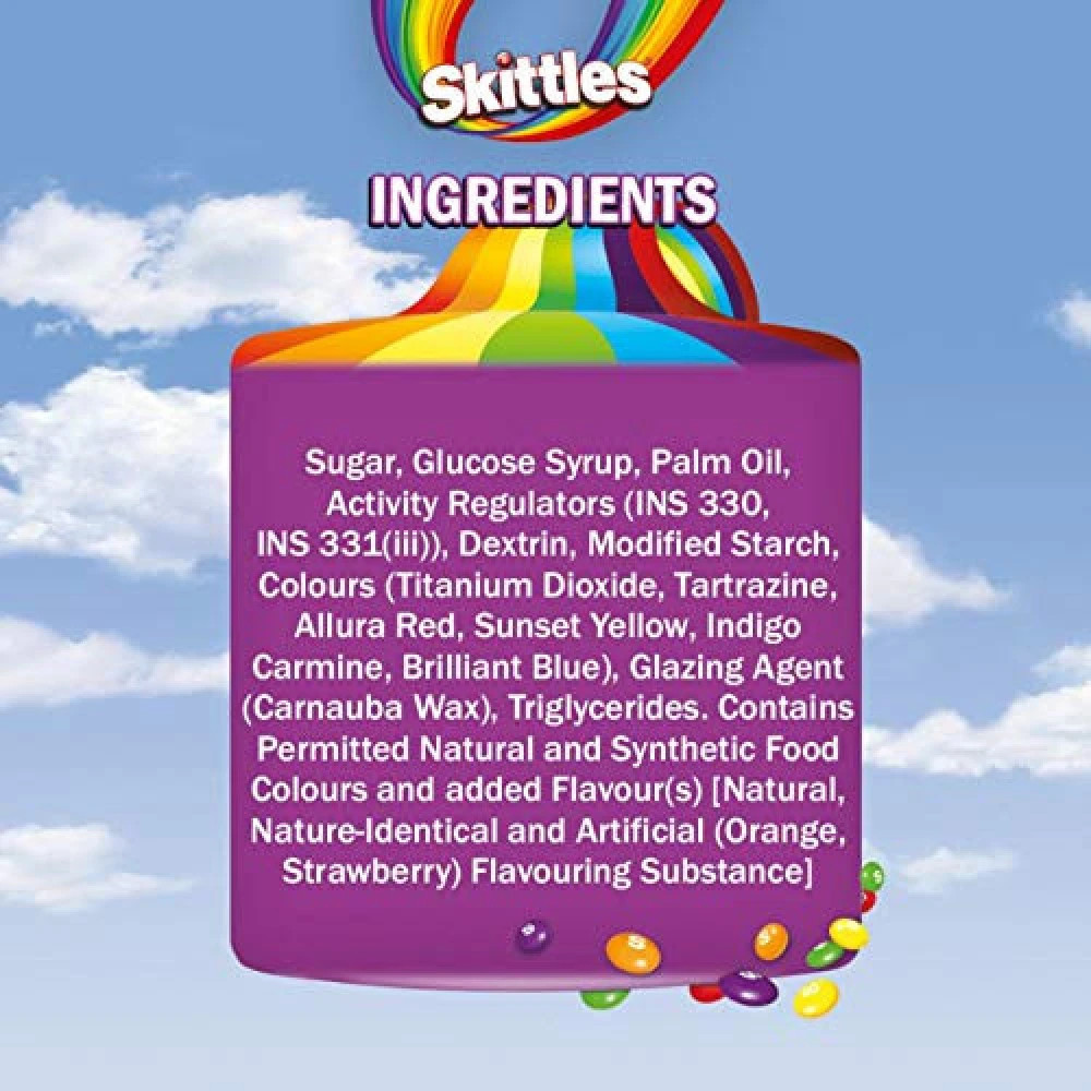 Skittles Wildberry Flavored Candies, 100 grams Pouch (Pack of 4)