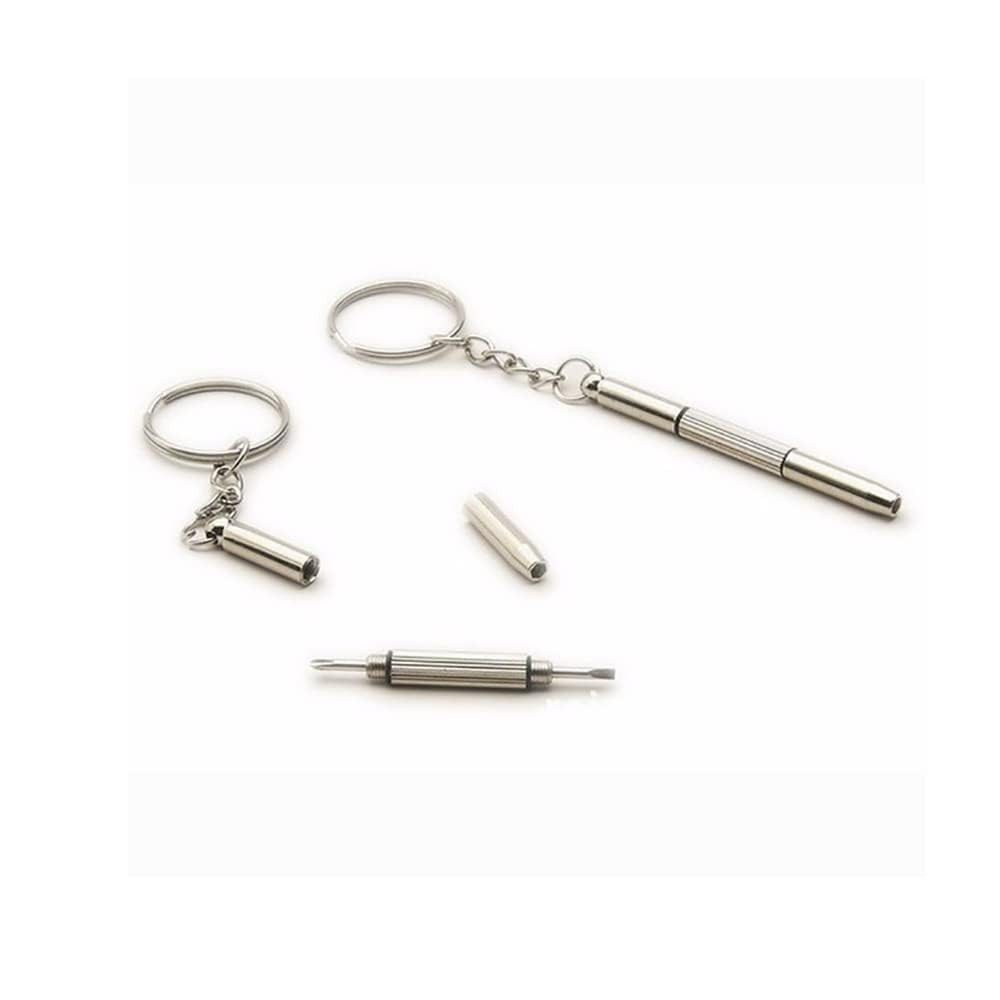 M-VED Mini Screwdriver Keychain | 3 In 1 Screwdriver Keychain, Compact Pocket Mini DIY Screwdriver Kit with Keychain for Eyeglass, Sunglass, Watch, Jewellery, Electronics, Toy Repair Kit | 1 Pcs