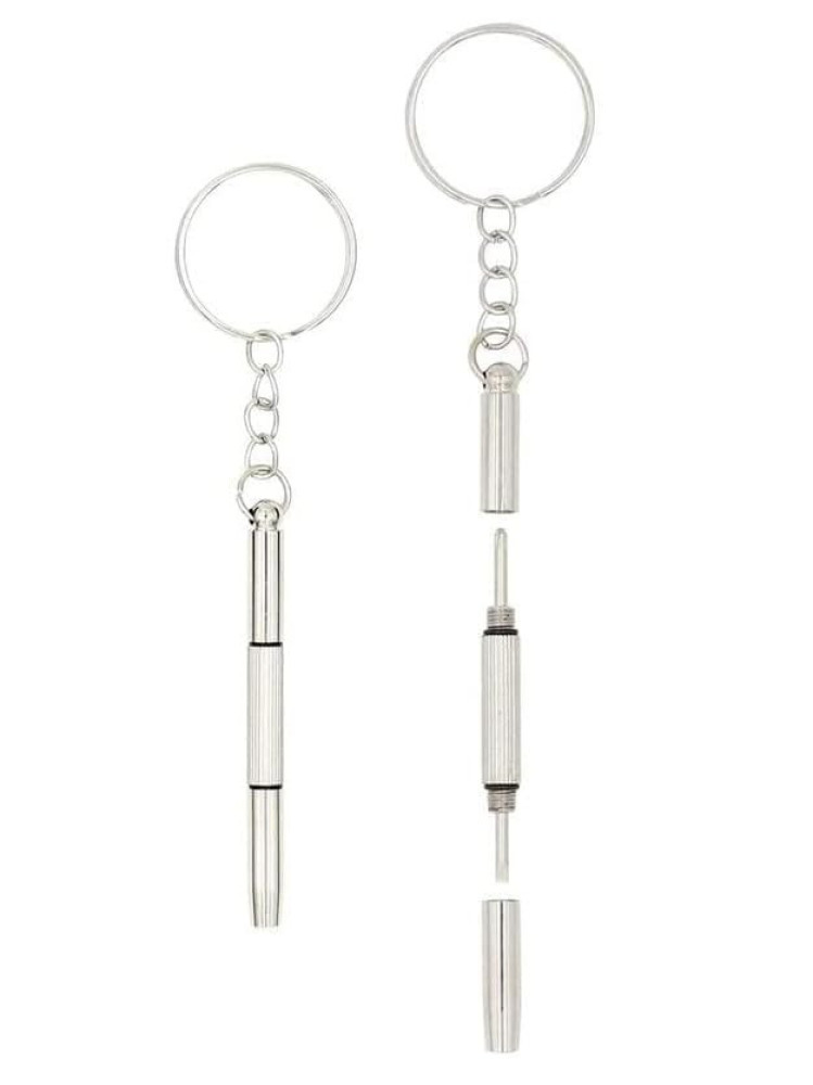 M-VED Mini Screwdriver Keychain | 3 In 1 Screwdriver Keychain, Compact Pocket Mini DIY Screwdriver Kit with Keychain for Eyeglass, Sunglass, Watch, Jewellery, Electronics, Toy Repair Kit | 1 Pcs