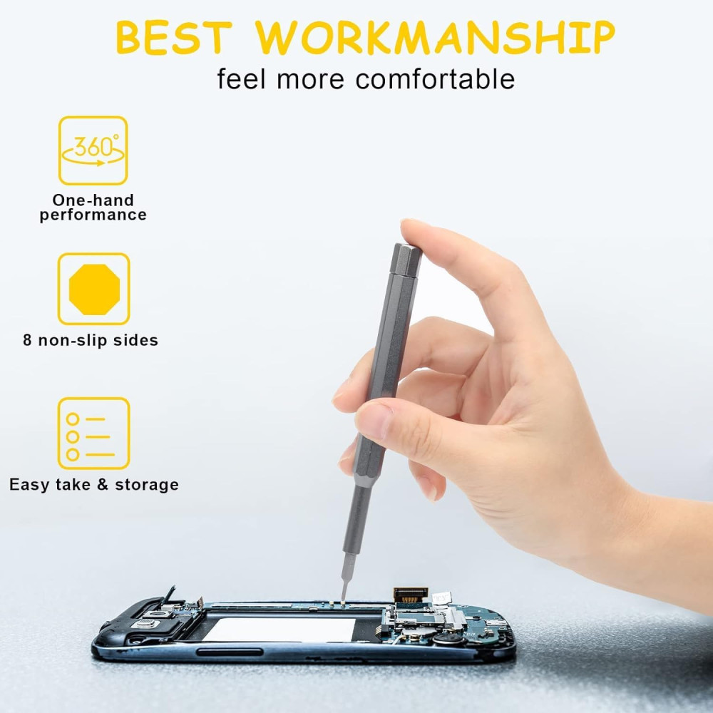 24 in 1 Precision Screwdriver Set, Magnetic Screwdriver Kit,Multifunction Pocket Screwdriver Tool Set, Mini Screwdriver Kit, Repair Tool Kit for Electronics,Tablet, phone, Watches,Toys (1)